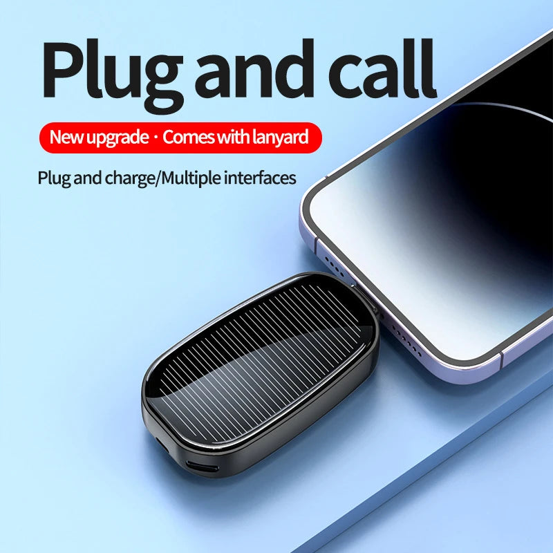 Solar Mini Powerbank 1200mAh Tragbarer Schlüsselanhänger