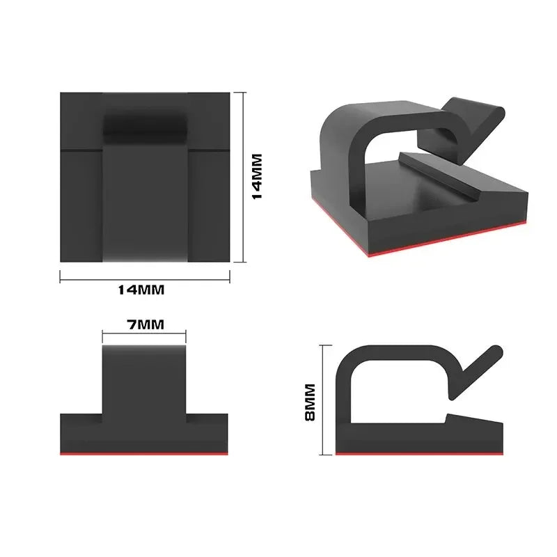 40er Set selbstklebende Kabelclips für Büro & Auto