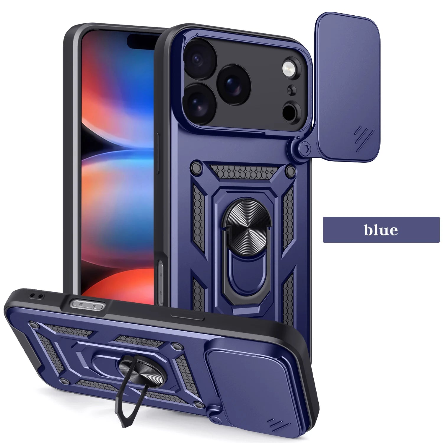 Militärische Schutzhülle mit Ring für iPhone 17 Pro Max