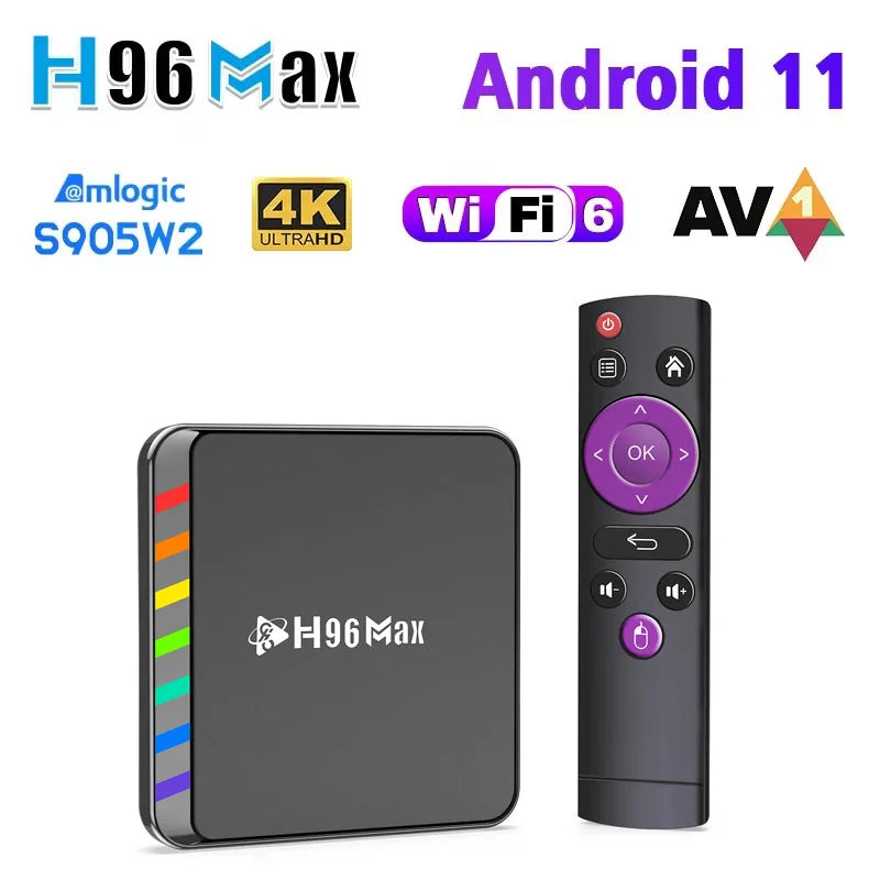 4K Smart TV Box Android 11 with WiFi6 &amp; Quad Core