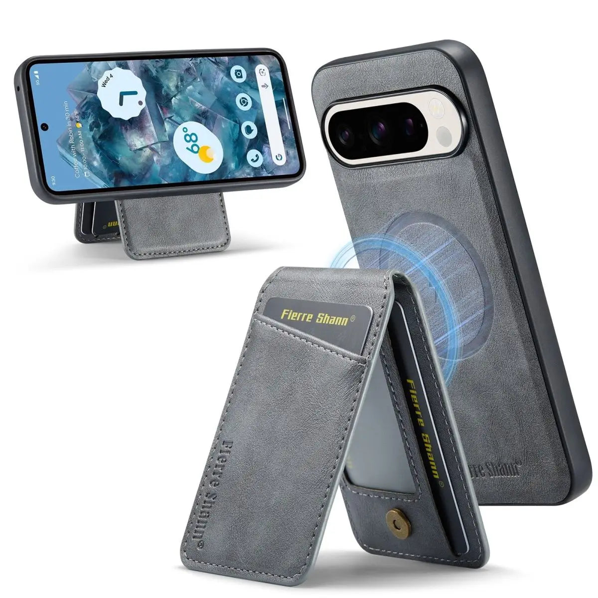 Business Lederhülle mit Kartenfach für Google Pixel 10