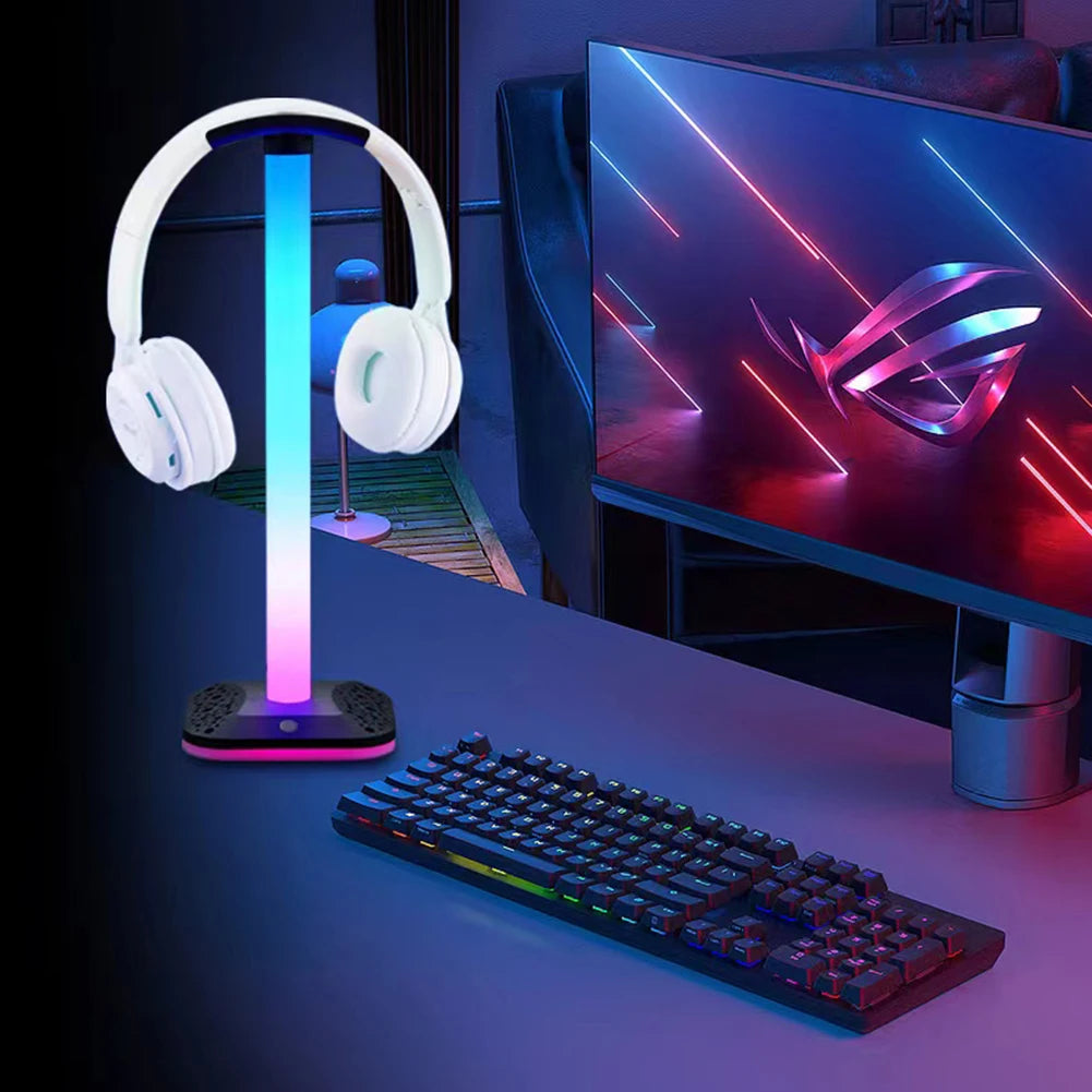 RGB Gaming Headphone Holder Desktop Stand