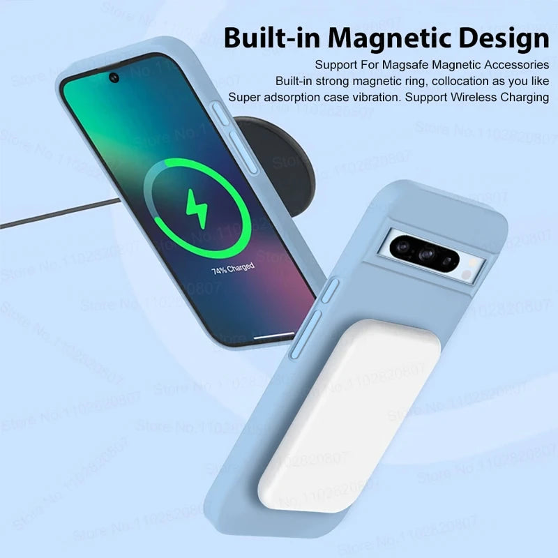 Luxus Flüssigsilikon Magnethülle Pixel
