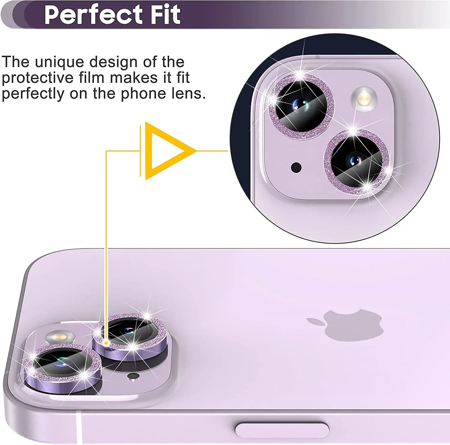 Glitzer Diamant Kamera Schutzglas für iPhone 17 Pro Max