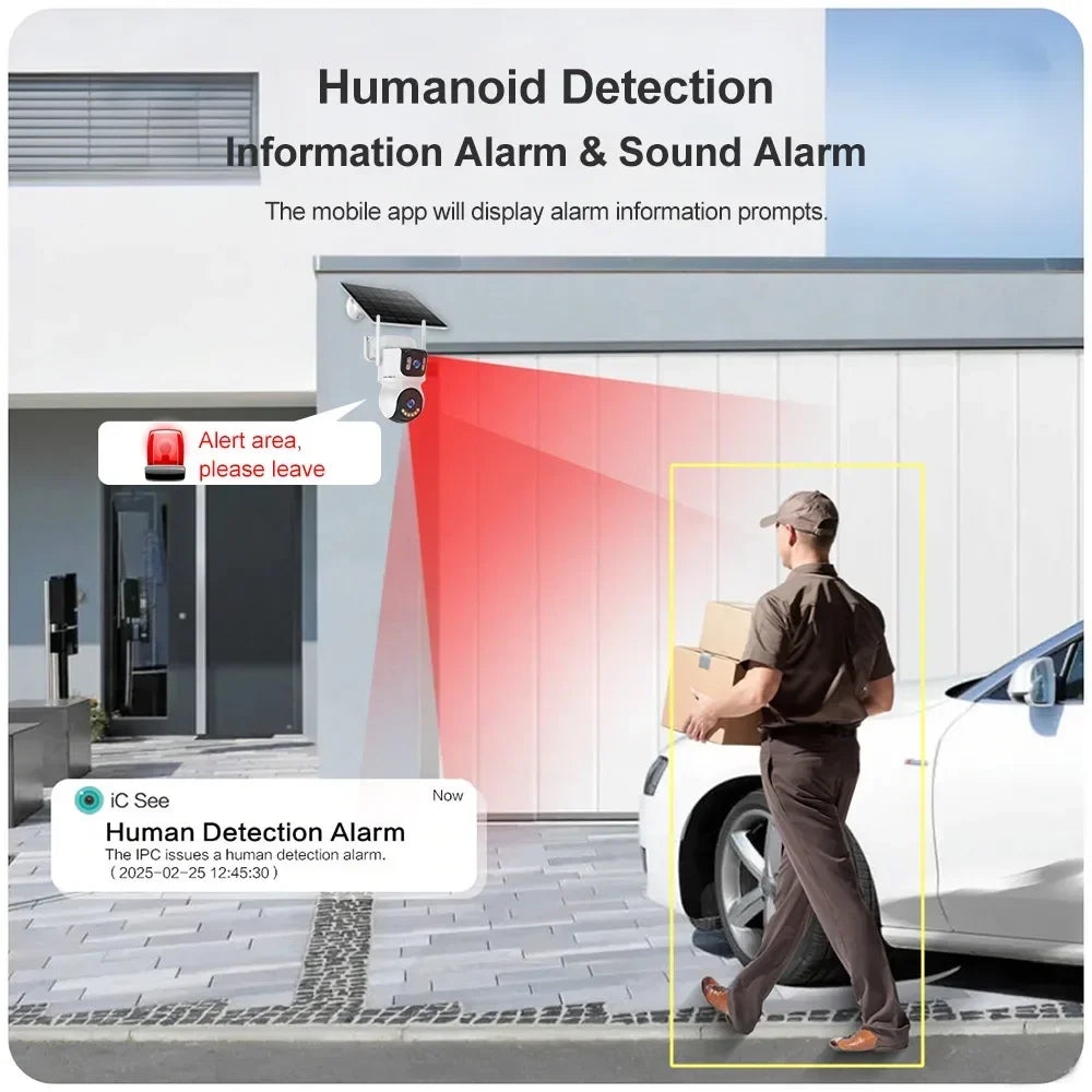 4K 4G WiFi Solarkamera mit 10X Zoom und Auto Tracking