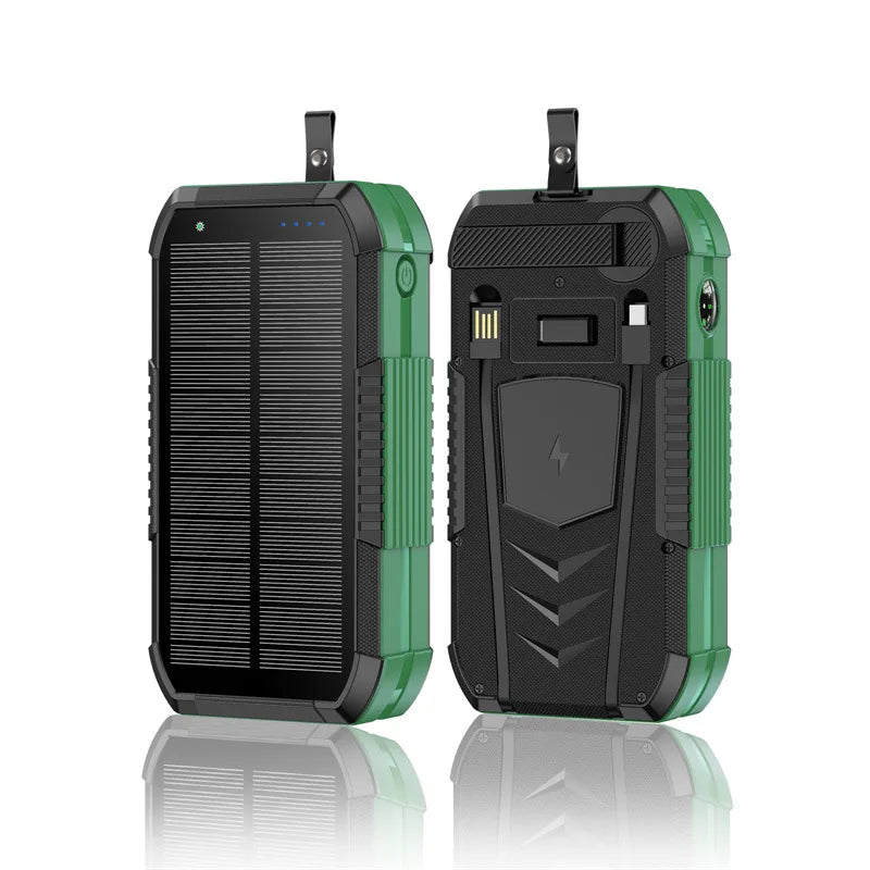 40000mAh Outdoor Power Bank with Solar Panel and Crank