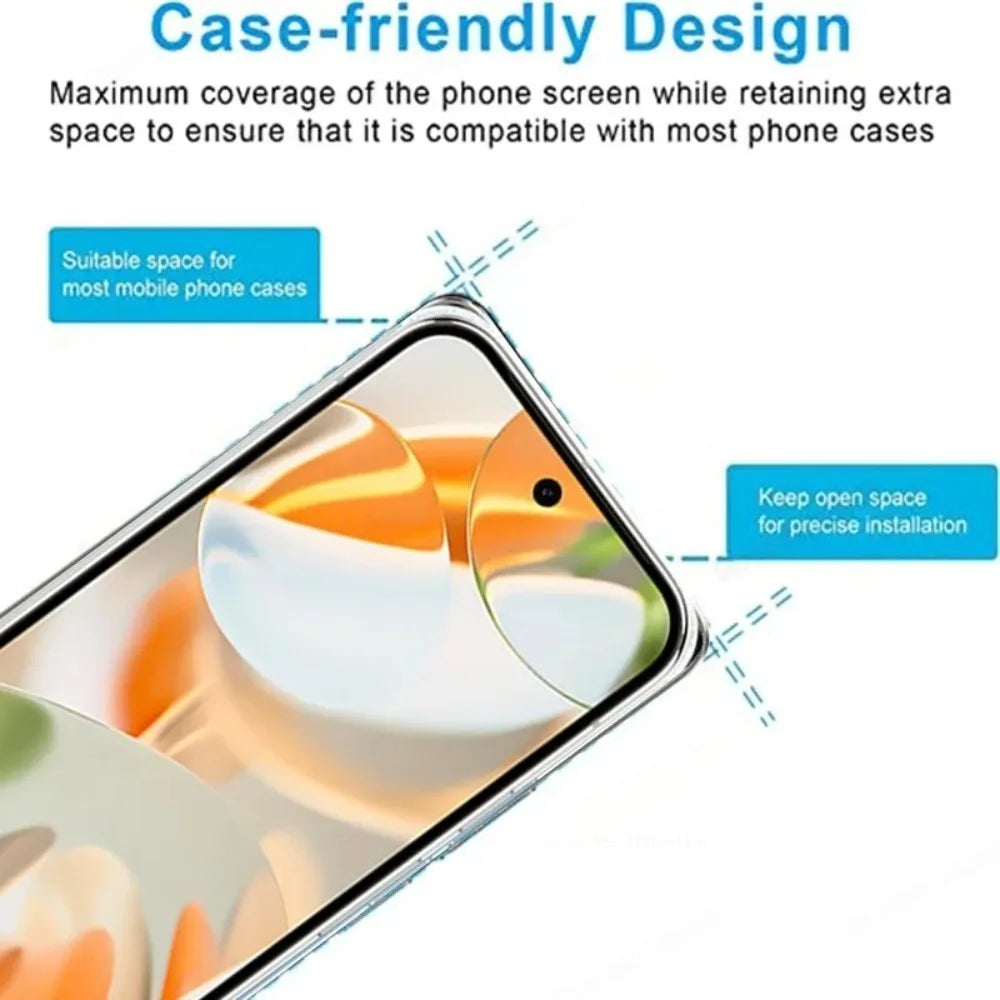 4er Set Vollbild Gehärtetes Glas für Google Pixel