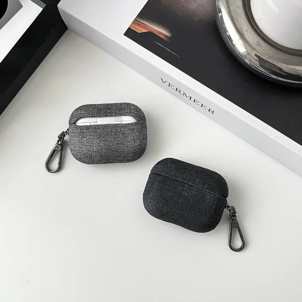 Hülle für AirPods Pro 3–4 Stoffmuster Luxusschutzhülle