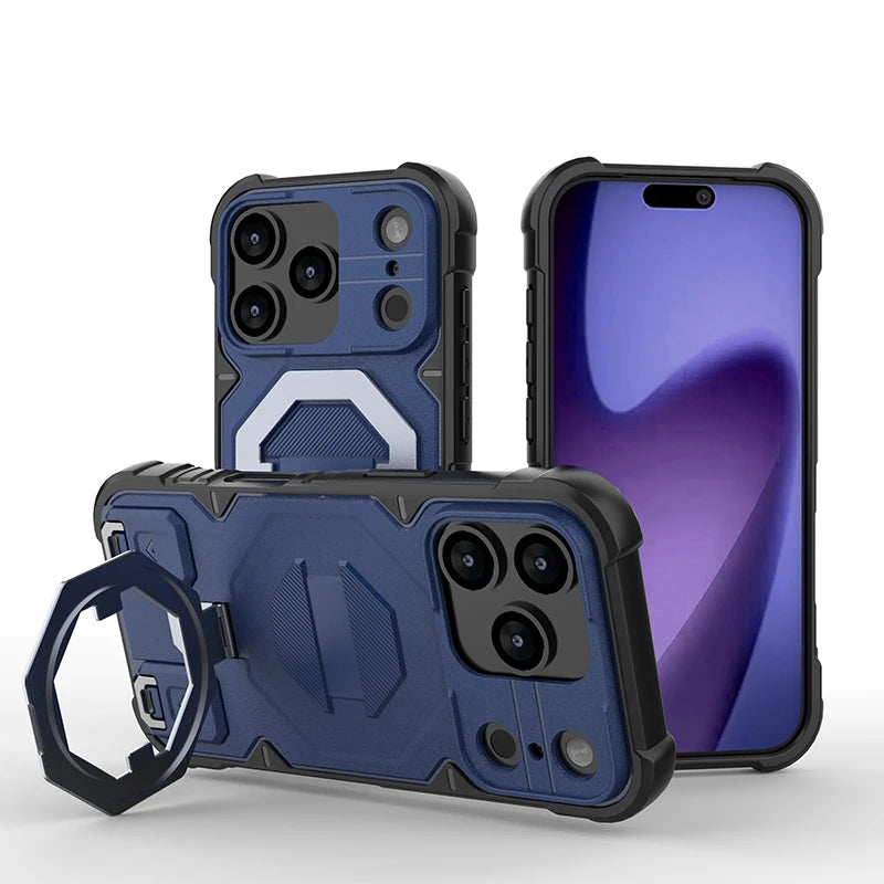 Magnetische Hülle mit Metallhalter für iPhone 17 Serie