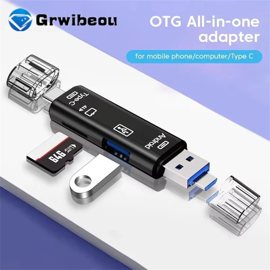 5-in-1 USB OTG Kartenleser Adapter für Handy