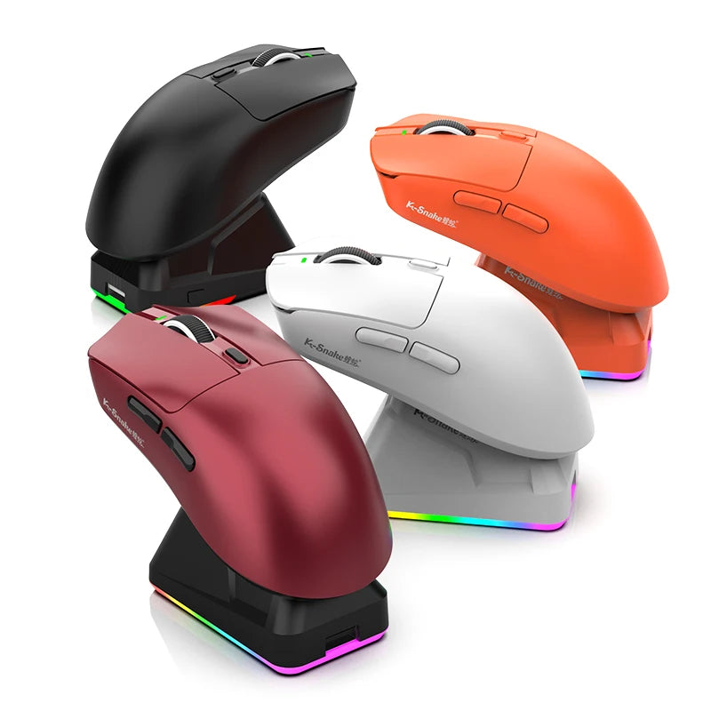 Tri-Modus Gaming-Maus mit RGB & magnetischer Ladung
