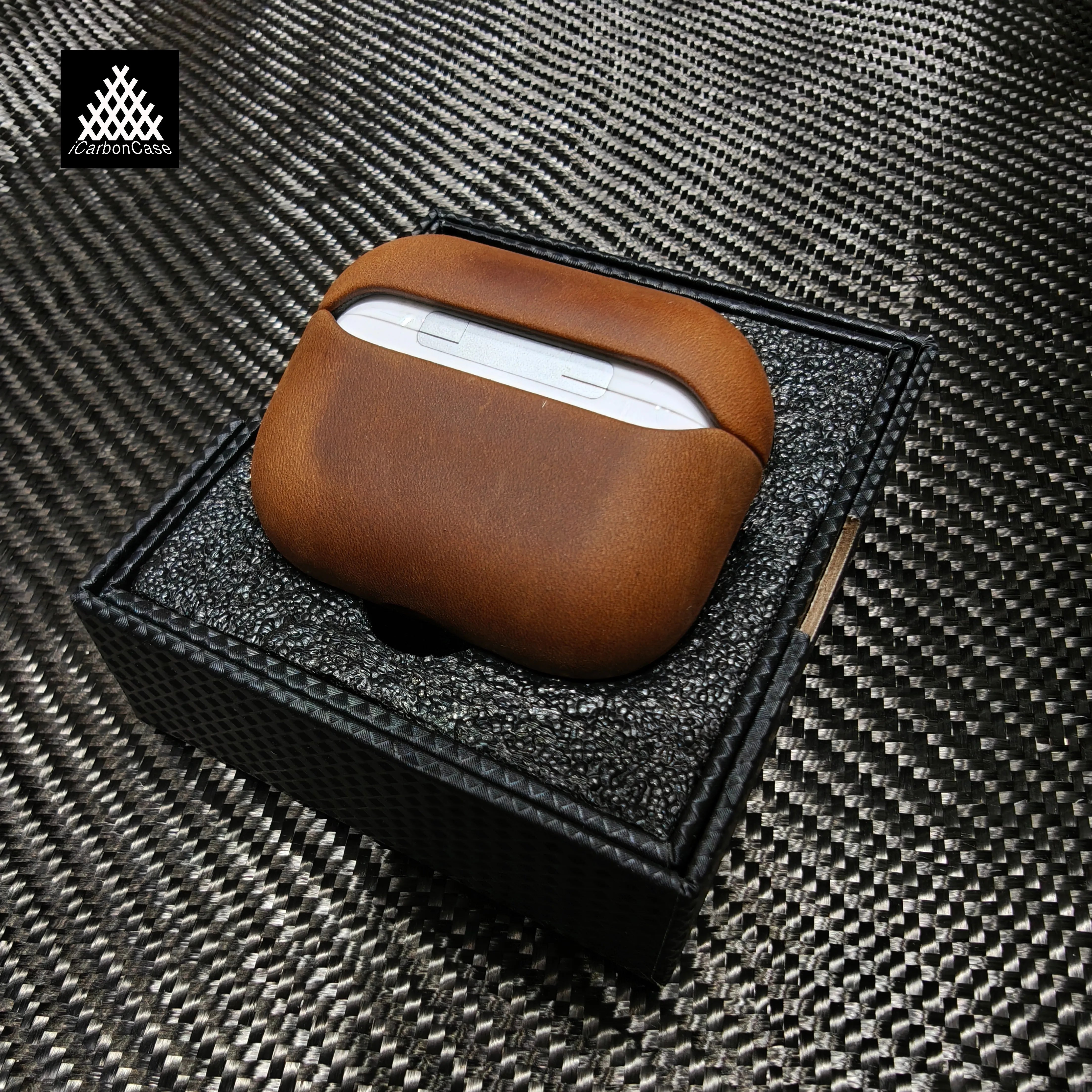 Handgefertigte Echtleder Schutzhülle für AirPods Pro