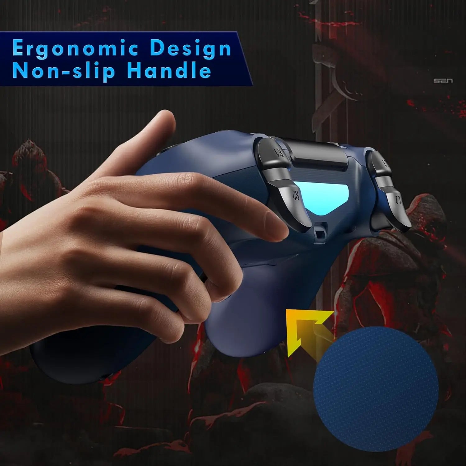 BG-04 Wireless Controller mit 7 Atemlichtern für PS4