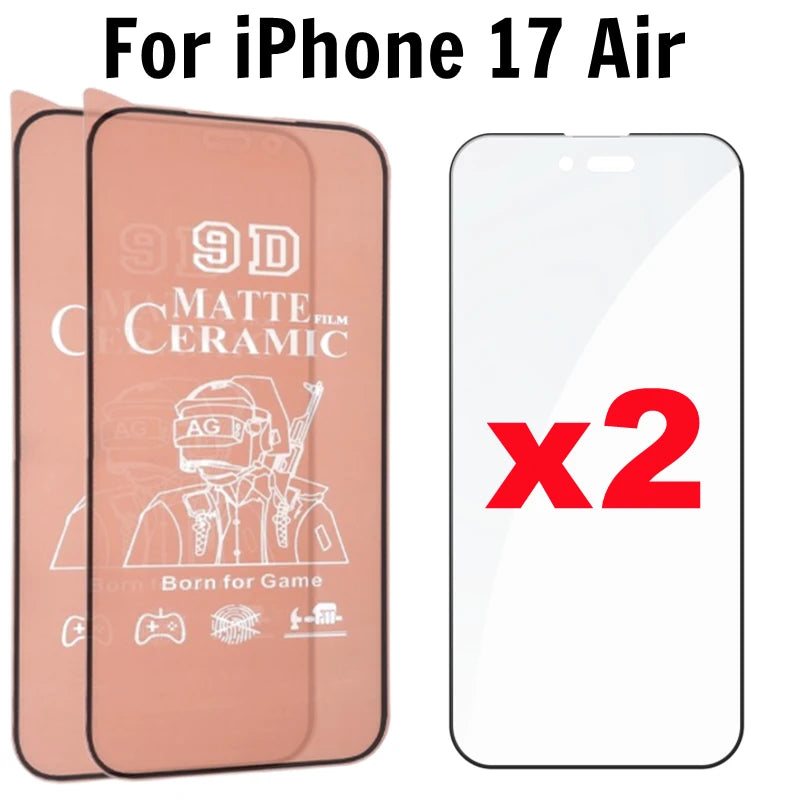 Matte ceramic screen protector for iPhone 17 series