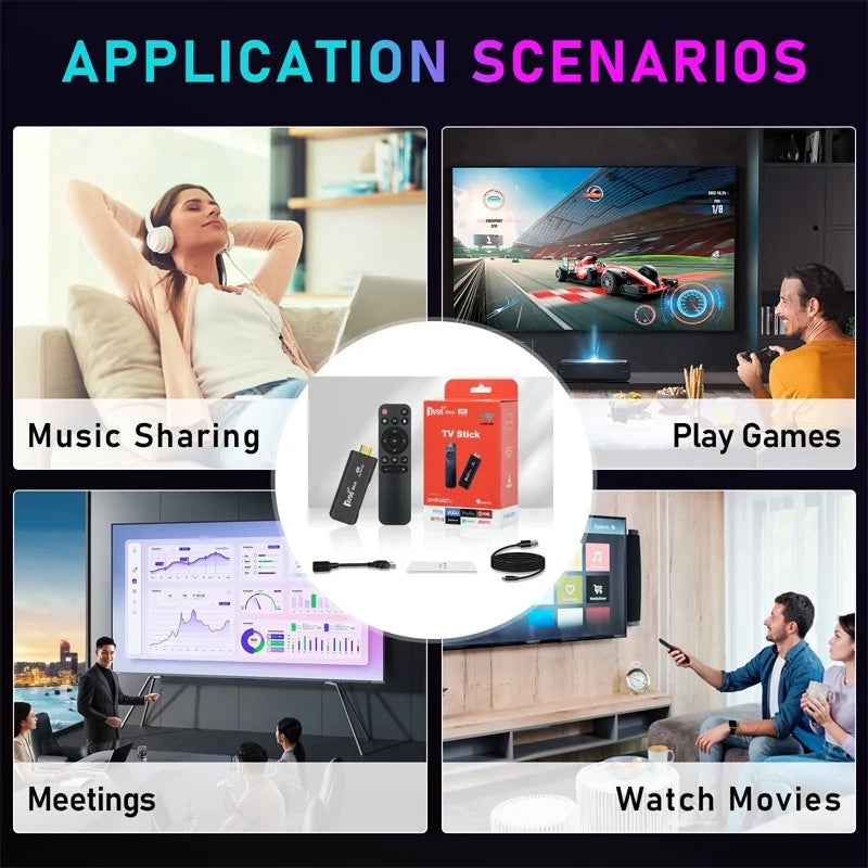 4K Android 12 TV stick with dual WiFi streaming