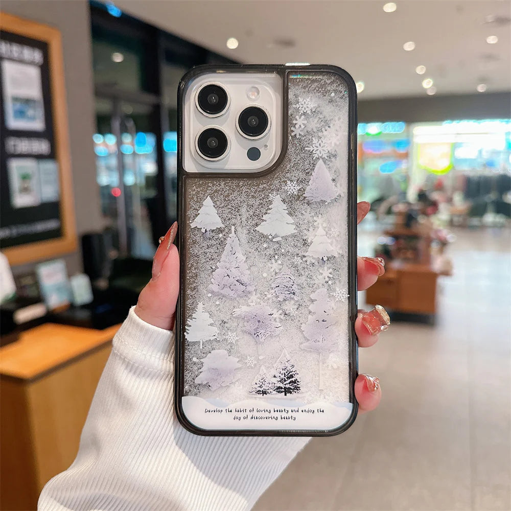 Weihnachts-Quicksand Case for iPhone 16 Liquid