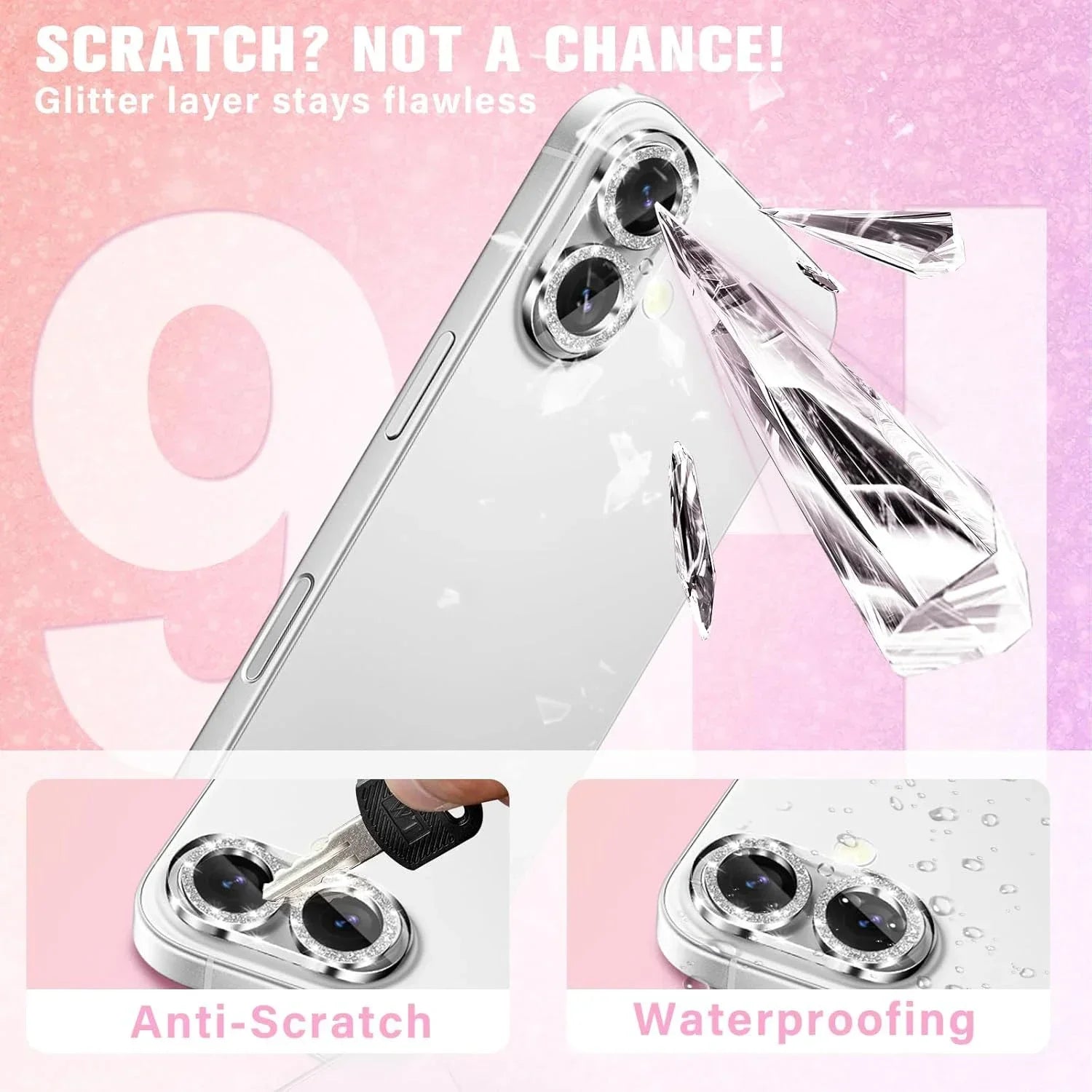 Glänzende Kameraobjektiv-Abdeckung für iPhone 17 Serie