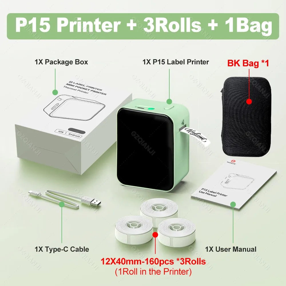 Marklife P15 Mini Bluetooth Etikettendrucker tragbar