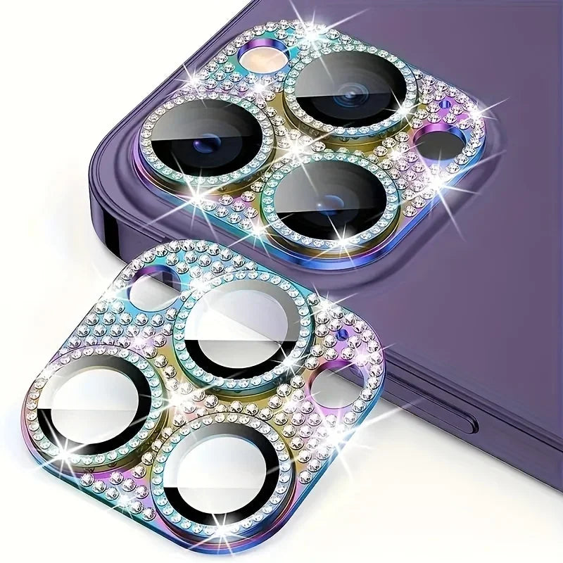 Luxurious glitter camera protector for iPhone 17