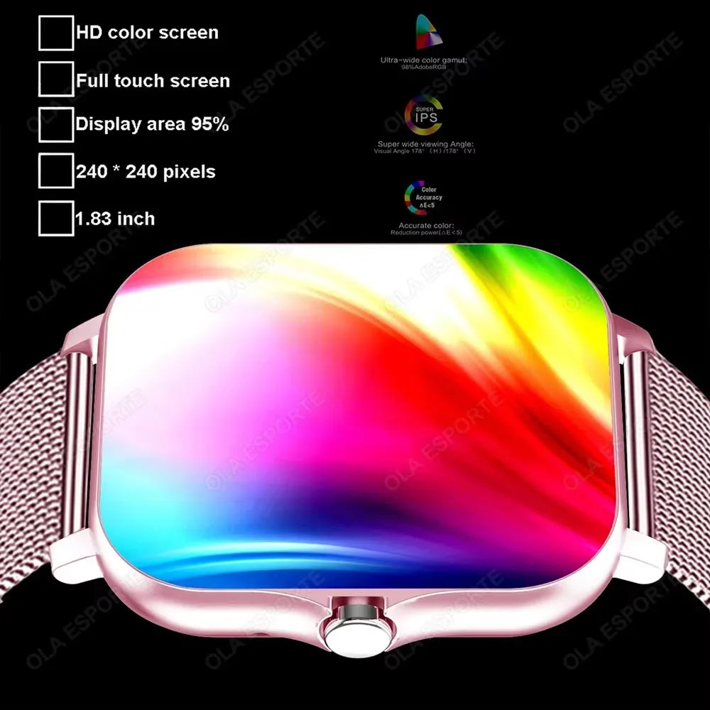 Wasserdichte Smartwatch 1,83" mit Anruf & Schlafmonitor