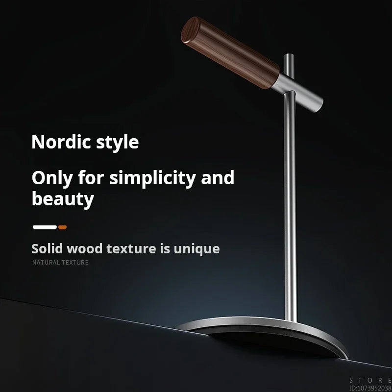 Edler Kopfhörerständer aus Walnussholz & Aluminium