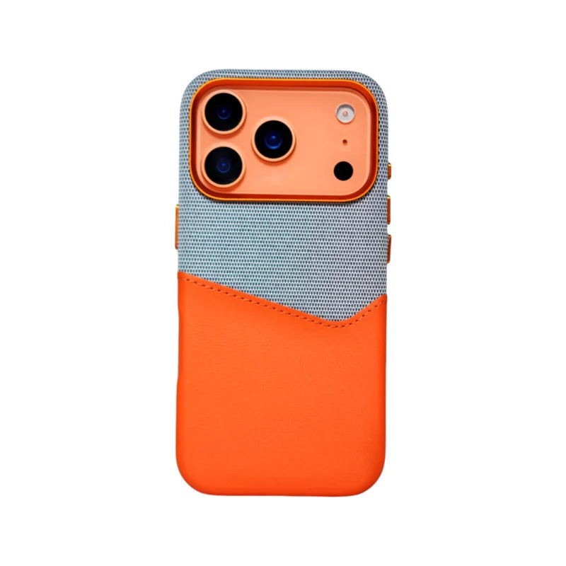 Luxus Leder Kartenfach mit MagSafe für iPhone 17