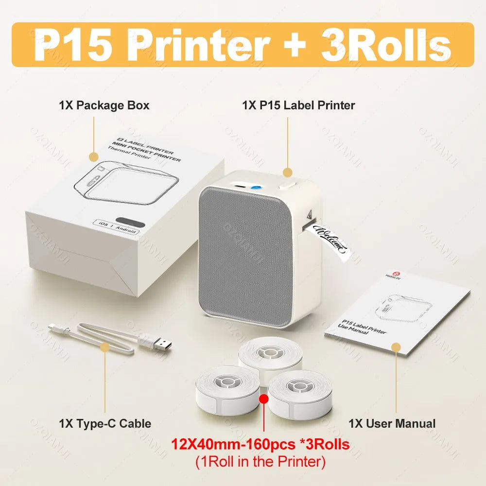 Marklife P15 Mini Bluetooth Etikettendrucker tragbar
