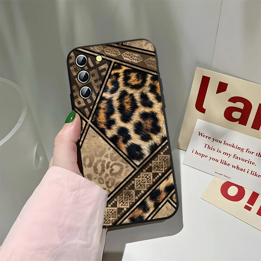 Abstrakte Tiger Mädchen Hülle für Samsung Galaxy