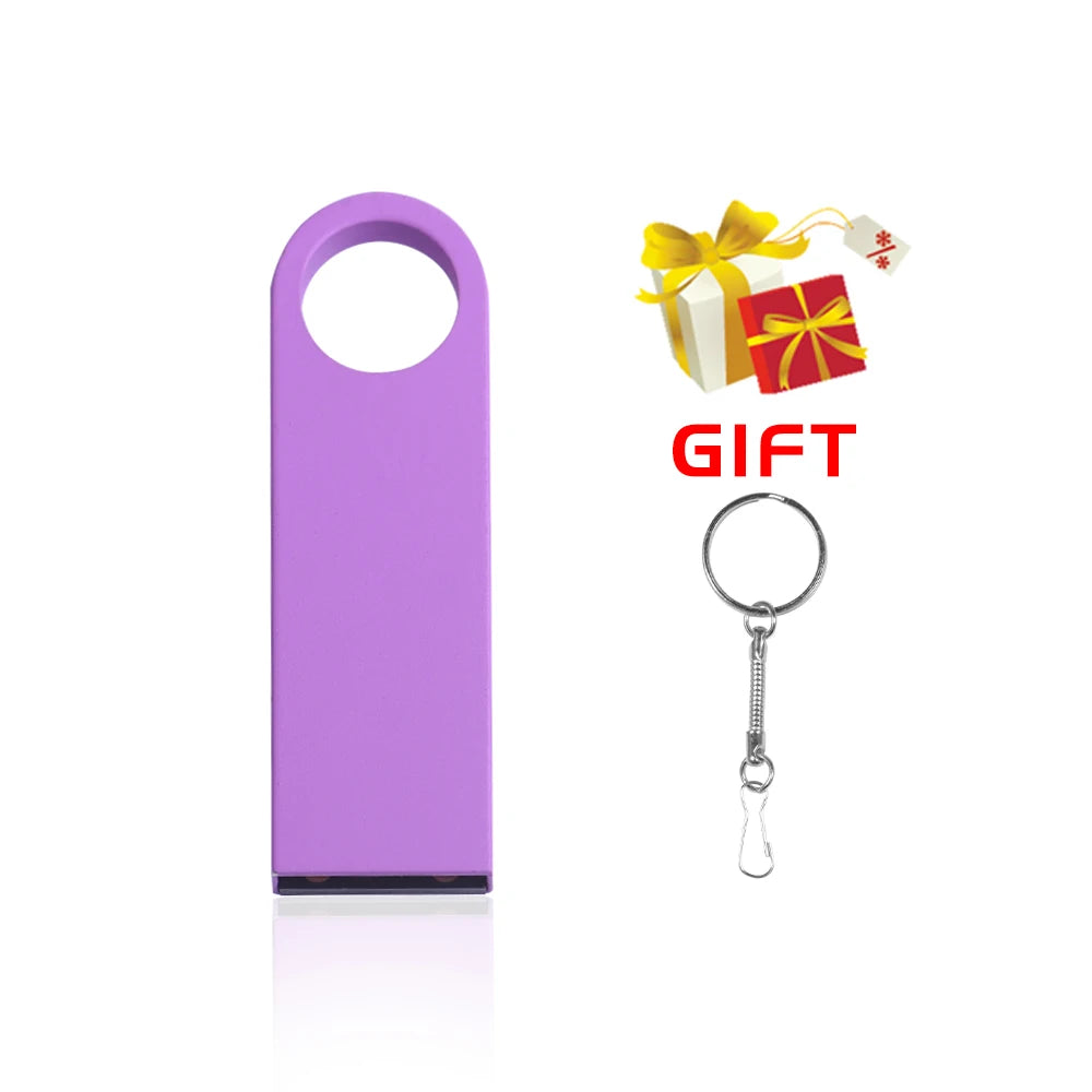 Bunter USB-Metall-Stick 4GB–128GB mit Schlüsselanhänger