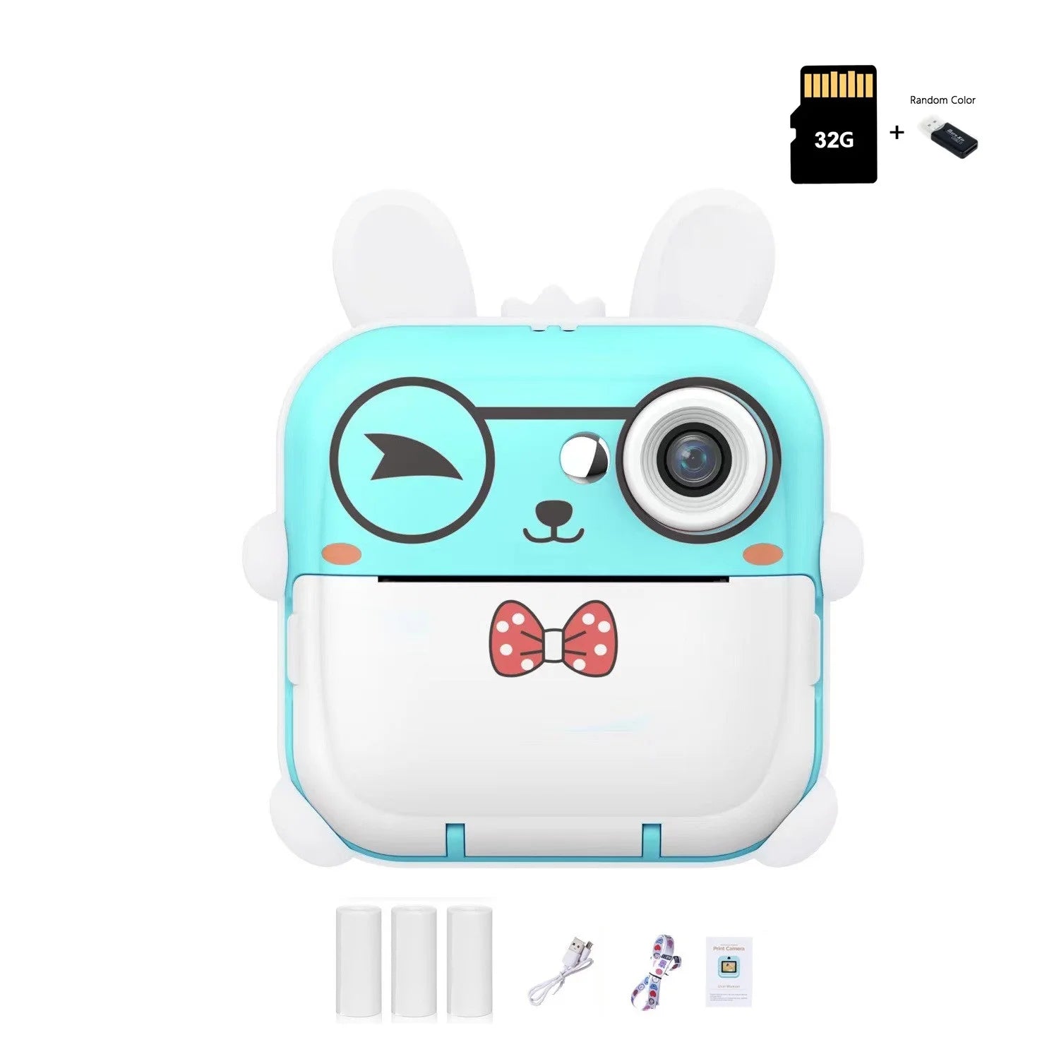 Kinder 1080P HD Digitalkamera Mini Thermodrucker