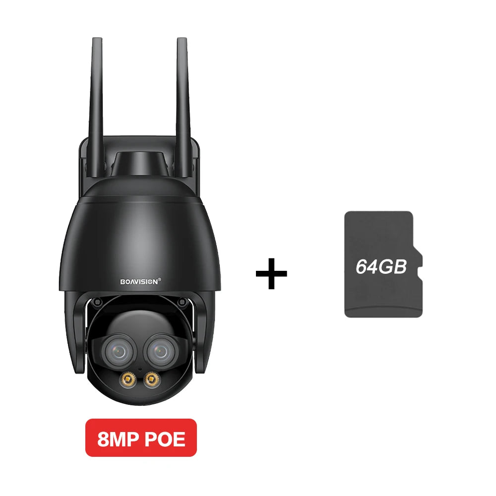 8MP Dual-Lens WLAN/4G/POE Kamera mit Auto-Tracking
