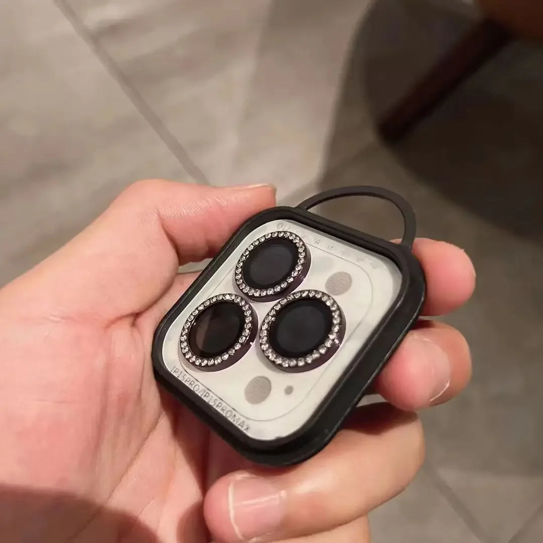 Diamant Kameraobjektiv-Schutz für iPhone 12–16 Pro Max