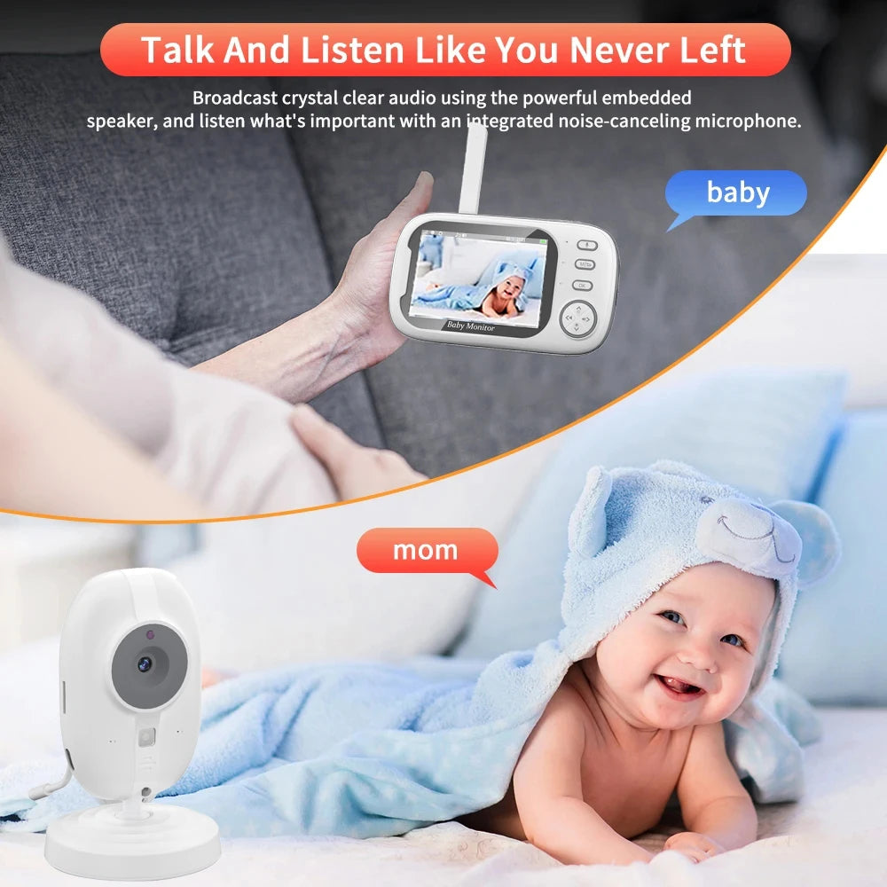 3,5 Zoll Video Baby Monitor mit Audio & Nachtmodus