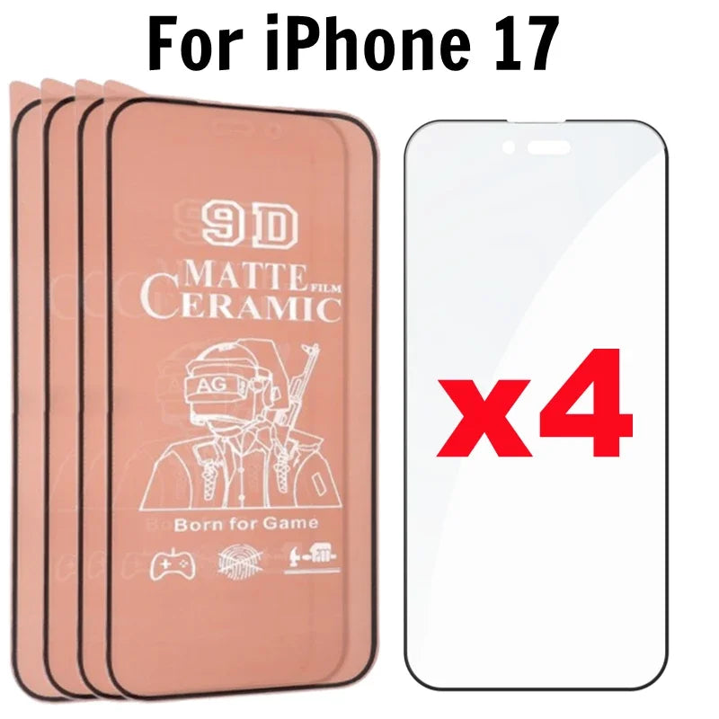 Matte ceramic screen protector for iPhone 17 series