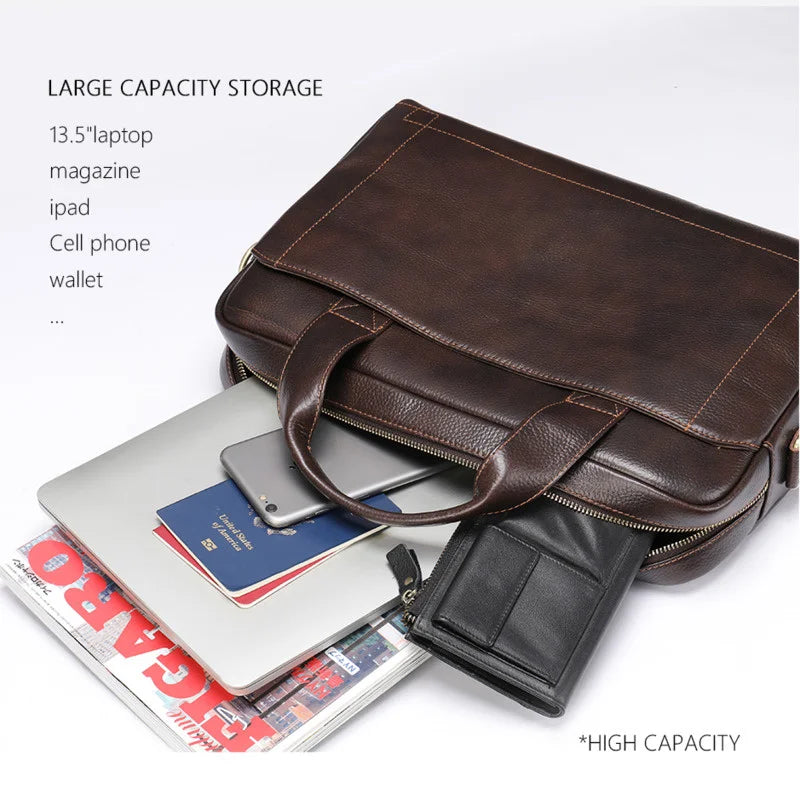 Echtleder Herren Laptop Tasche 14–15 Zoll