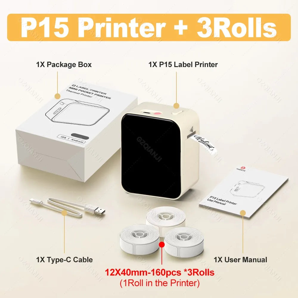 Marklife P15 Mini Bluetooth Etikettendrucker tragbar