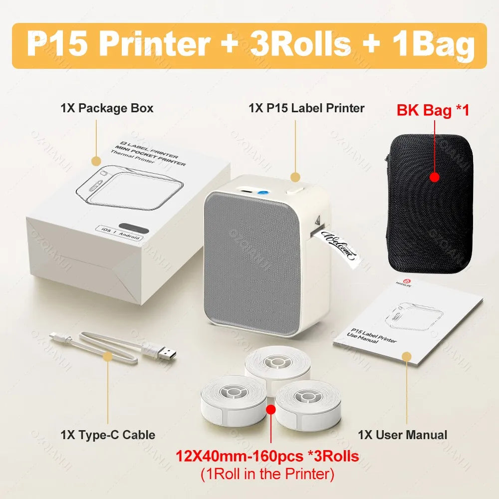 Marklife P15 Mini Bluetooth Etikettendrucker tragbar
