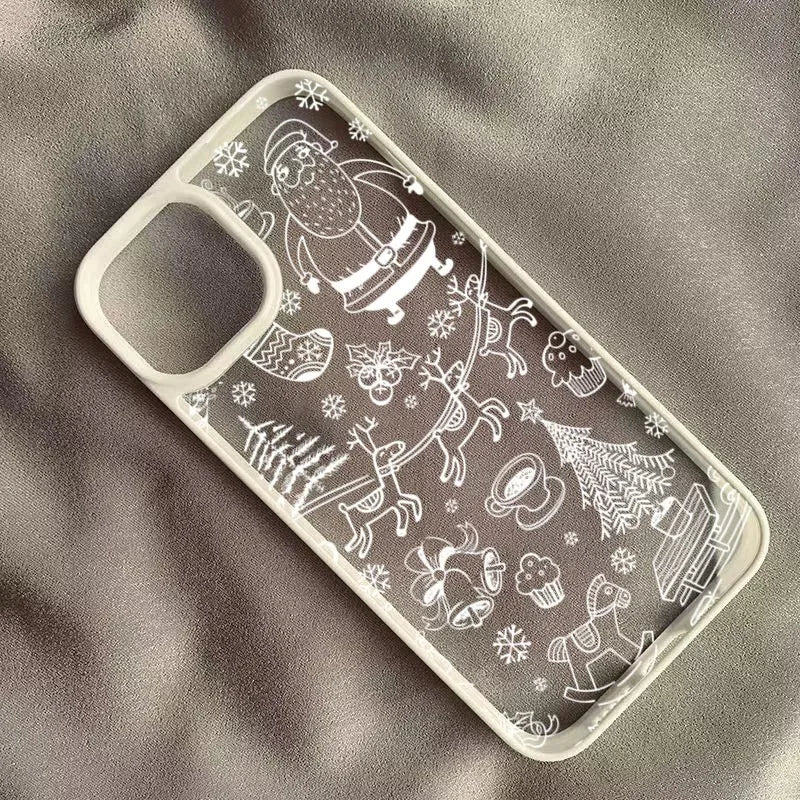 Cartoon Schneeflocken Weihnachts-Hülle für iPhone 16