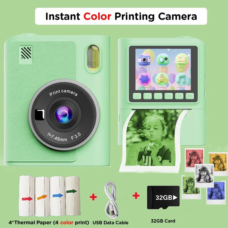 Kinder-Sofortdruckkamera mit Farbfilter und Spaß