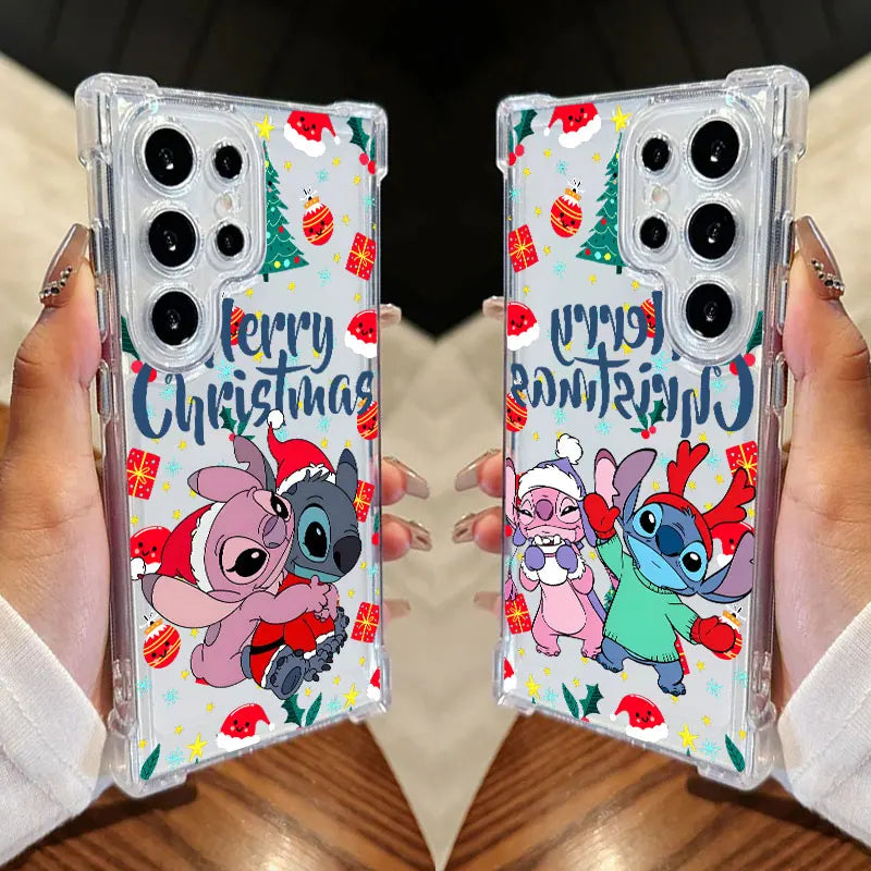Weihnachts-Lilo & Stitch Hülle für Samsung S25