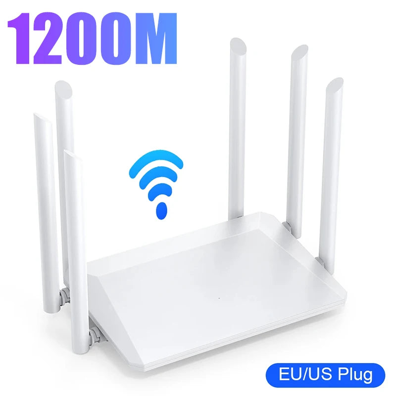 1200M Dualband WLAN Router mit Signalverstärkung