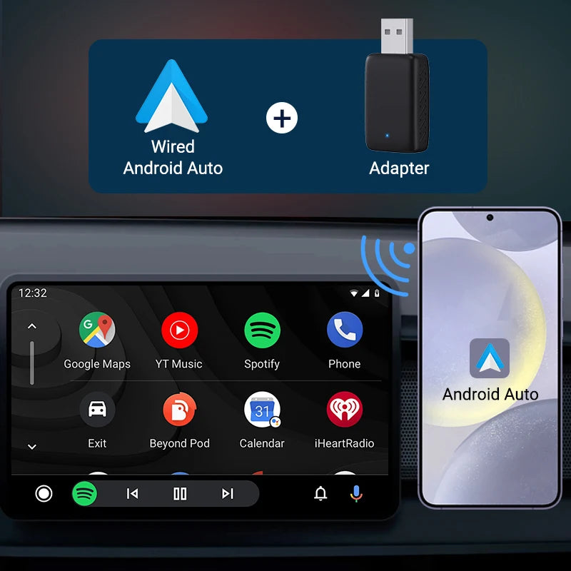 2025 2-in-1 Wireless CarPlay & Android Adapter
