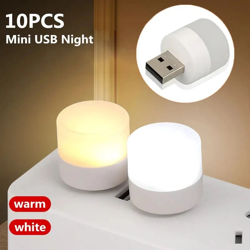 Mini USB Nachtlicht Warmweiß LED Lampe