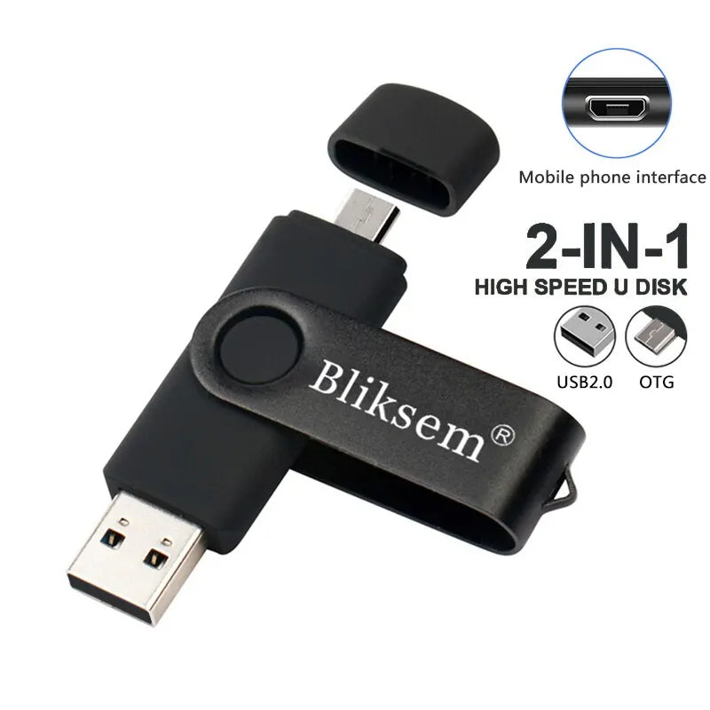 Bliksem OTG USB-Flash-Laufwerk 32GB 64GB Metall