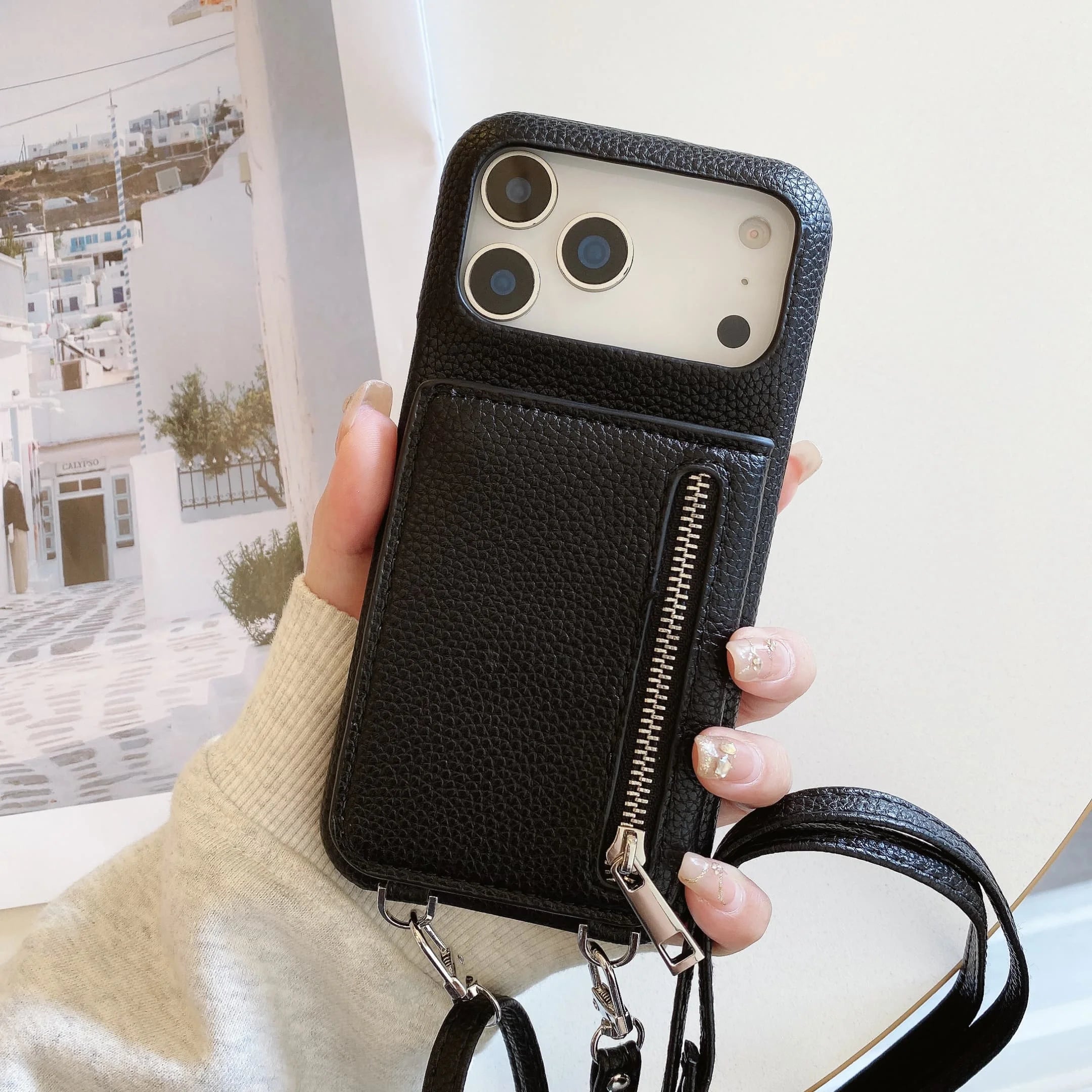 Umhängetasche für iPhone 17 mit Kartenhalter