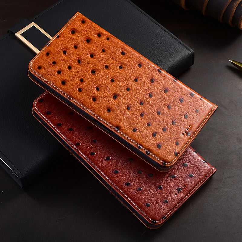 High-End Leder Flip Brieftasche für iPhone 17