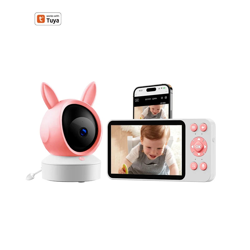 5 Zoll WLAN Baby Monitor mit Nachtsicht & Bewegungsmelder