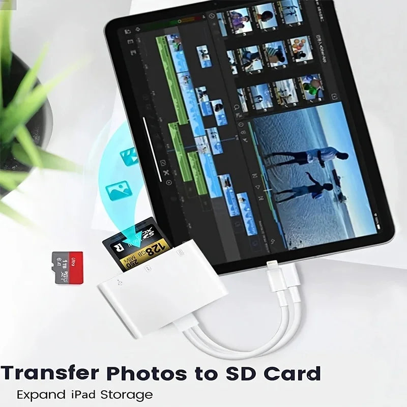 3-in-1 Kartenleser Typ C Lightning SD TF Adapter