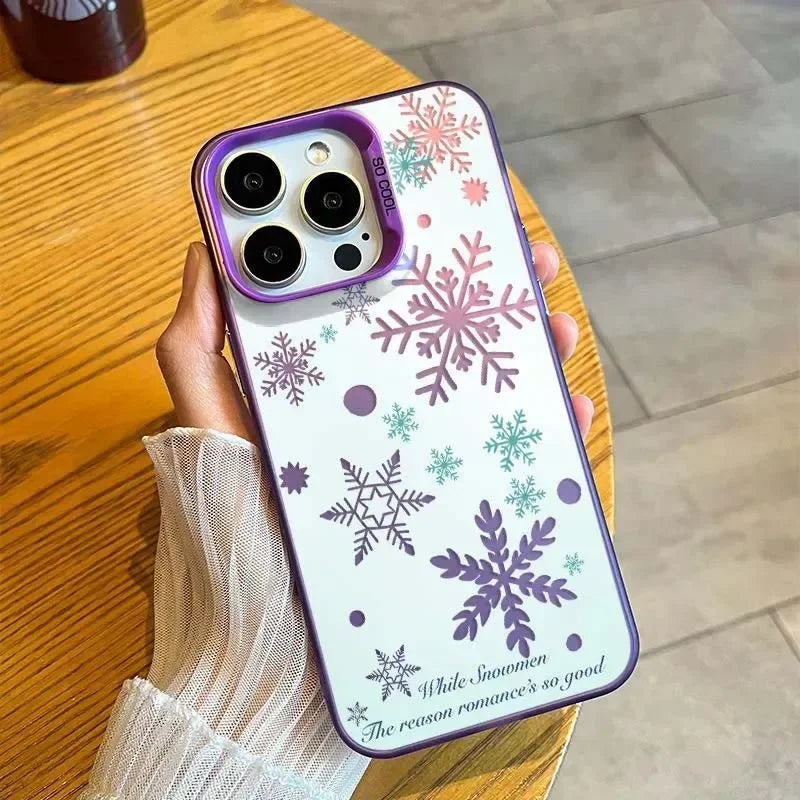 Handyhülle für Samsung S25 Weihnachtsbaum Schneeflocke