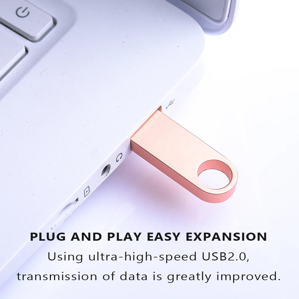 Bunter USB-Metall-Stick 4GB–128GB mit Schlüsselanhänger